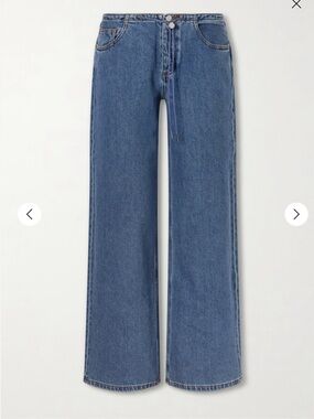 STILL HERE Cool wide-leg jeans in mid denim. Worn once